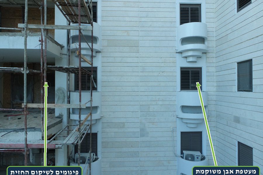שיקום מעטפת בליווי הנדסה עירונית — פיקוח צמוד שמבטיח שהתיקון נעשה נכון, פעם אחת